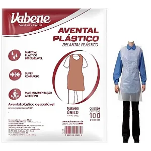 Avental Plastico Vabene Tamanho Unico C/100 Unid