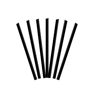 Canudo Pástico Sanfonado Pct C/ 40 Preto