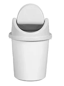 Cesto Fechado Branco C/Tampa Basculante 53L