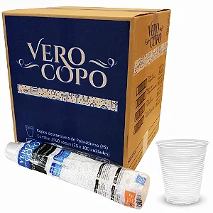 Copo 200 Ml Verocopo Branco Cx C/ 2500 Ps