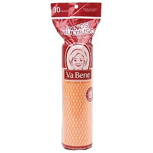 Pano Vabene Rolo 30 Un 21X29Cm Laranja C/24