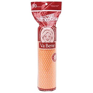 Pano Vabene Rolo 30 Un 21X29Cm Laranja C/24