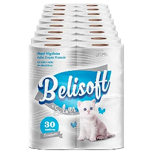 Papel Higiênico Belisoft Bco Fls Simple Fardo C/64