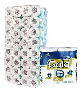 Papel Higiênico Carinho Gold Folha Dupla Fd C/64