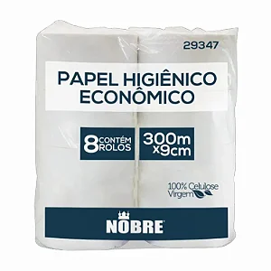 Papel Higienico Rolao Nobre 100% Celulose 300 Mts