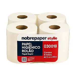 Papel Higiênico Rolão Nobre 250 Mt Folha Dupla