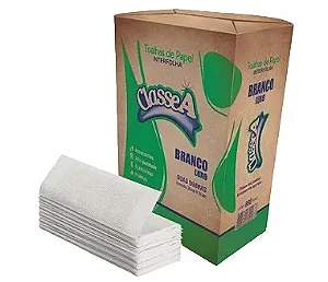 Papel Interfolha Classe A 20X21 Bco Luxo 2 Dobras Folha Simples C/800