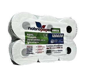 Papel Toalha Bobina Nobre Easy 20X200 F. Simples