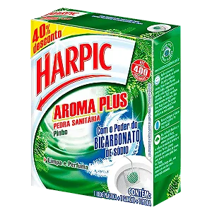 Pedra Sanitaria Harpic Aroma Plus Pinho 20 G.