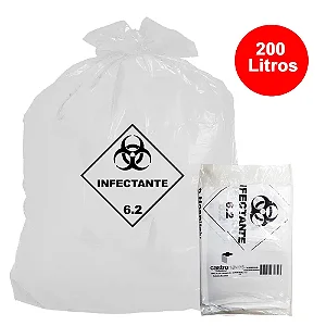 Saco De Lixo Entulix 200L Hospitalar Bco C/100