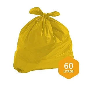 Saco De Lixo Plastivida 60 Lt Amarelo C/100