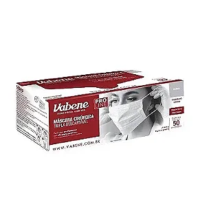 Máscara Descartável Vabene Tripla C/ 50