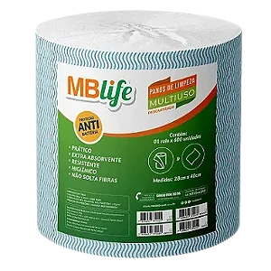 Pano Multi Uso Mb Life Azul 28 X 40