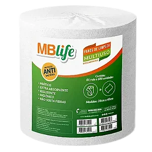 Pano Multi Uso Mb Life Branco 28 X 40