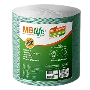 Pano Multi Uso Mb Life Verde 28 X 40