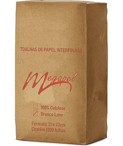 Papel Interfolha Megapel 21X23 Branco 1000fls