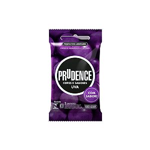 Preservativo Lubrificado, Aromatizado e com Sabor Uva da Prudence - Unidade