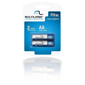 Pilhas Recarregáveis Multilaser CB053 Aa 2500 Mah 2 Unidades