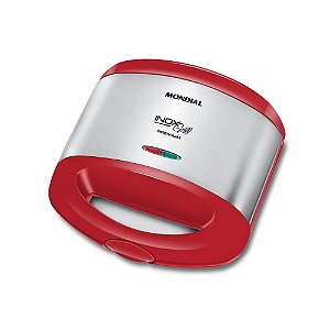 Grill E Sanduicheira Mondial Premium S-19 800w Vermelho/Inox - 127V