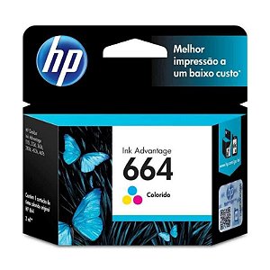 Cartucho HP Jato de Tinta 664 Tri-Color - F6V28AB