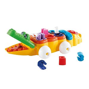 Brinquedo Jacaré Didático Colorido Diversos - Calesita