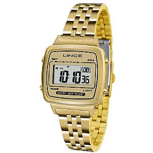Relógio Feminino Lince Digital Sdph041l Bckx Dourado