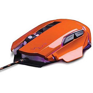 Mouse Multilaser Gamer Warrior Usb MO263 3.200DPI - Laranja