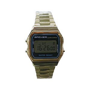 Relógio Masculino Backer Digital 15002475F - Dourado