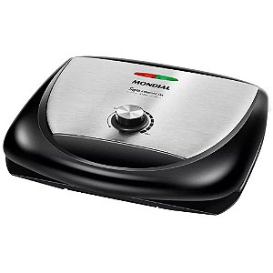 Grill Mondial Super Premium Inox G-09 Preto/Inox - 127V