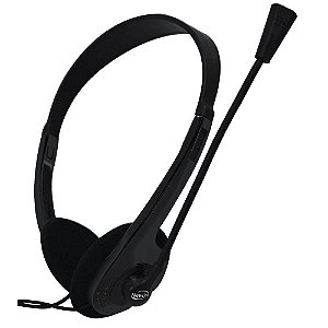 Headphone Headset Newlink High Tone c/ Microfone HS302 Preto