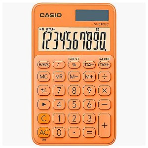 Calculadora Casio de Bolso 10 Dígitos SL-310UC-RG - Laranja