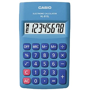 Calculadora Casio de Bolso HL-815L-BU - Azul