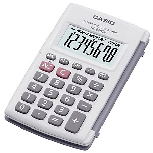 Calculadora de Bolso Casio 8 Dígitos HL820LV-WE - Branca