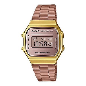 Relógio Unissex Casio Vintage A168WECM-5DF - Rosê/Dourado