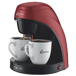 Cafeteira Elétrica Lenoxx PCA-031 Preta/Vermelha - 127V