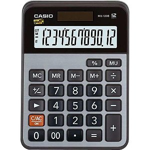 Calculadora de Mesa Casio 12 Dígitos MX-120B - Cinza