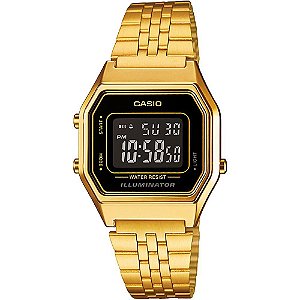 Relógio Feminino Casio Vintage Digital LA680WGA-1BDF Dourado