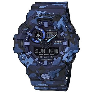 Relógio Masculino Casio G-Shock GA-700CM-2ADR - Azul