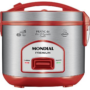 Panela Elétrica de Arroz Mondial 6X Pe-45 Vermelha - 220V