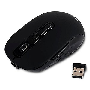 Mouse sem Fio Multilaser Recarregável MO277 - Preto