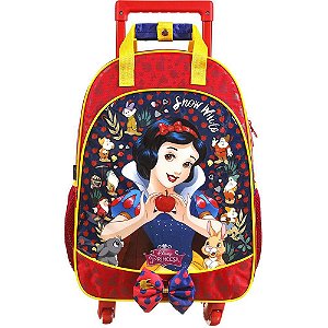 Mochila Branca de Neve Dermiwil com Rodas 37322 - Vermelha