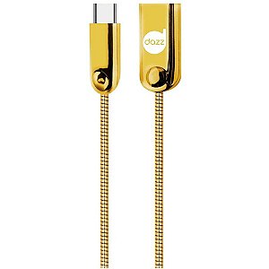 Cabo de Metal USB Dazz Tipo C 91 cm Dourado - 6013820