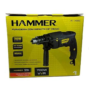 Furadeira com Impacto Hammer 700W FI-7000 Preto - 220V