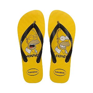 Chinelo Havaianas Simpsons Amarelo - 39/40