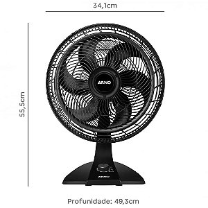 Ventilador de Mesa Arno 40cm Turbo Force VF49 Preto - 127V