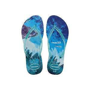 Chinelo Havaianas Slim Paisage Azul Céu - 39/40