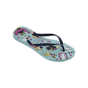 Chinelo Havaianas Slim Pets Azul Céu - 37/38