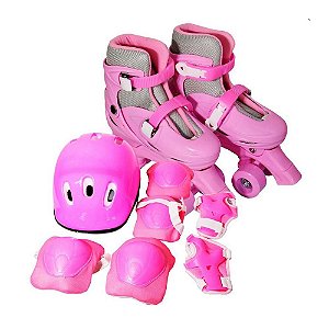 Patins ImportWay BW017 C/ Kit de Proteção Rosa - 39/42