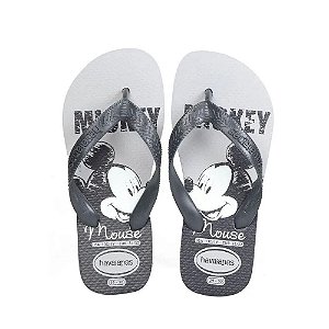 Chinelo Havaianas Top Disney Mickey Mouse Cinza Gelo - 31/32