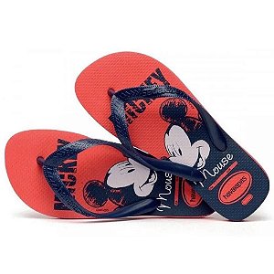 Chinelo Havaianas Top Disney Vermelho Marinho - 27/28